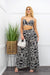 Black Crop Top Wide Leg Pant Set-Set-Moda Fina Boutique