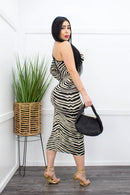 Bodycon One Shoulder Midi Dress-Midi Dress-Moda Fina Boutique