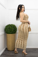 Bodycon Sleeveless Maxi Dress Nude-Maxi Dress-Moda Fina Boutique