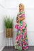 Chiffon Tie Front Crop Top W Maxi Skirt Set-Set-Moda Fina Boutique