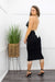 Crochet Crop Top W Fringe Trimmed Skirt Set-Set-Moda Fina Boutique