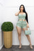 Linen Crop Top Short Set Sage-Set-Moda Fina Boutique