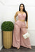 Linen Crop Top Wide Leg Pant Set-Set-Moda Fina Boutique