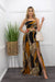 Chiffon Crop Top With Matching Slit Skirt Set-Set-Moda Fina Boutique